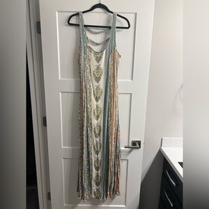 Colorful boho maxi beach dress